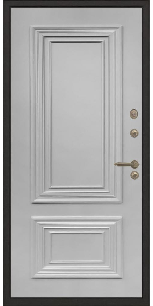 Входная дверь Regidoors ГОЛИАФ ТЕРМО Престиж светло-серого цвета RAL 7047
