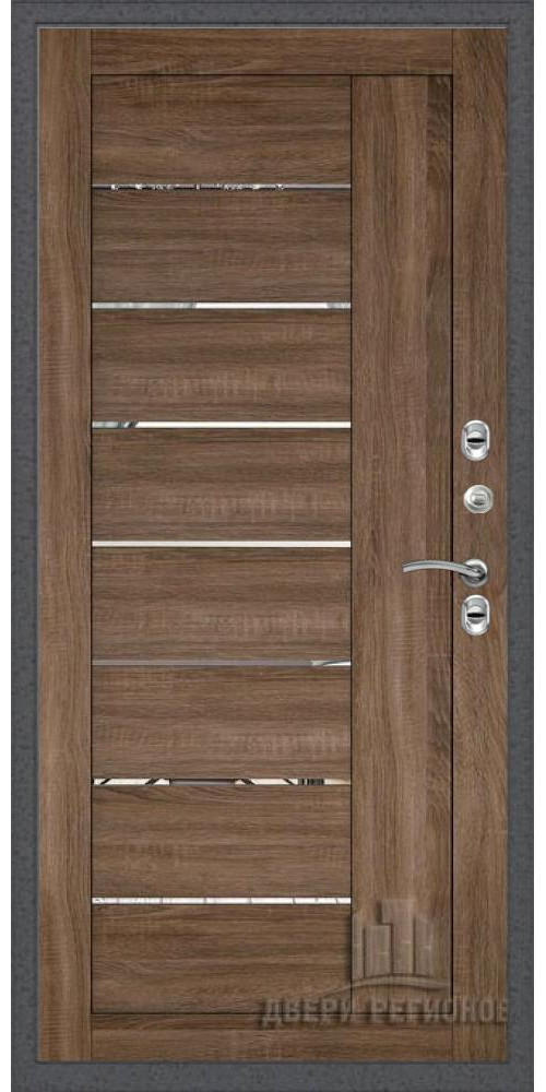 Входная дверь Regidoors Термо 3 Серебро LIGHT 2110 с зеркалом Входная дверь Regidoors Термо 3 Серебро LIGHT 2110 с зеркалом