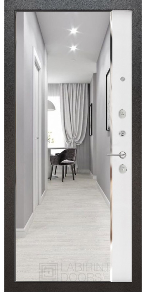 Входная дверь Labirint Silver с зеркалом Панорама в Москве
Входная дверь Labirint Silver с зеркалом Панорама в Москве