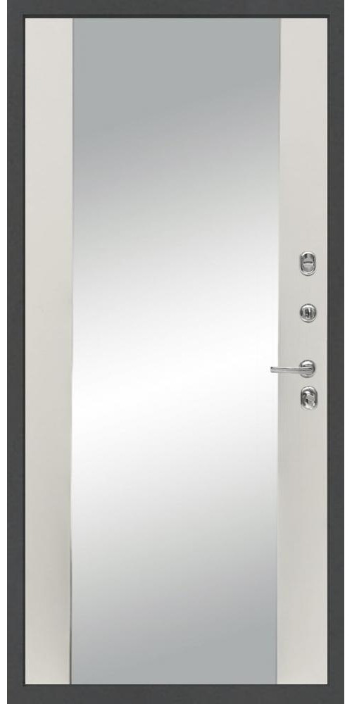 Входная дверь STR MX-29 Д-15 с зеркалом в цвете шампань Soft-touch
