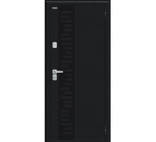 Входная дверь Bravo Термо Техно Декор-2 Букле черное / Cappuccino Veralinga
