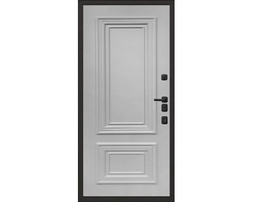 Входная дверь Regidoors Малахит Термо Престиж, цвет RAL 7047 (светло-серый)
