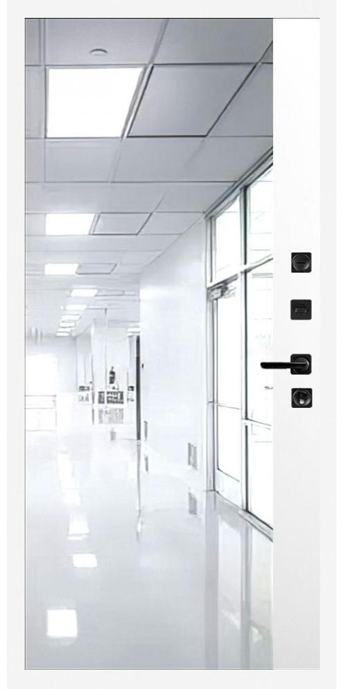 Входная дверь Branddoors Пиано Белый 075 Зеркало 3D Входная дверь Branddoors Пиано Белый 075 Зеркало 3D