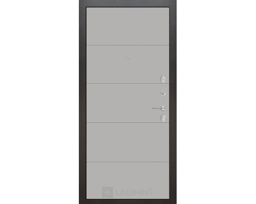 Входная дверь Labirint Silver 13 в цвете Грей Софт (Серый светлый)
