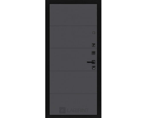 Входная дверь Labirint Piano 13 в цвете графит софт
