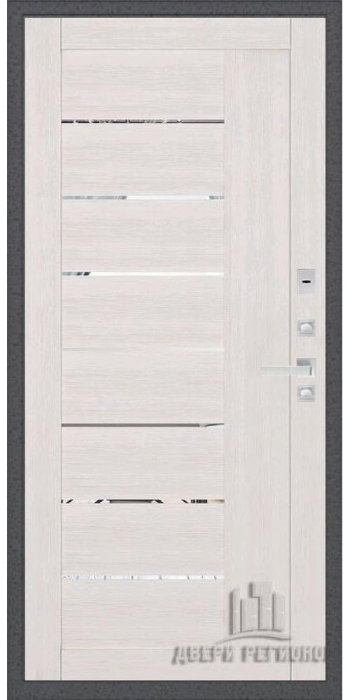 Входная дверь Regidoors Колизей Плюс LIGHT 2110 с зеркалом Капучино велюр в Москве
