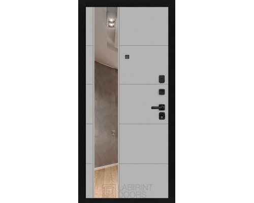 Входная дверь Labirint Grand 19 в цвете Грей Софт (Серый светлый)
