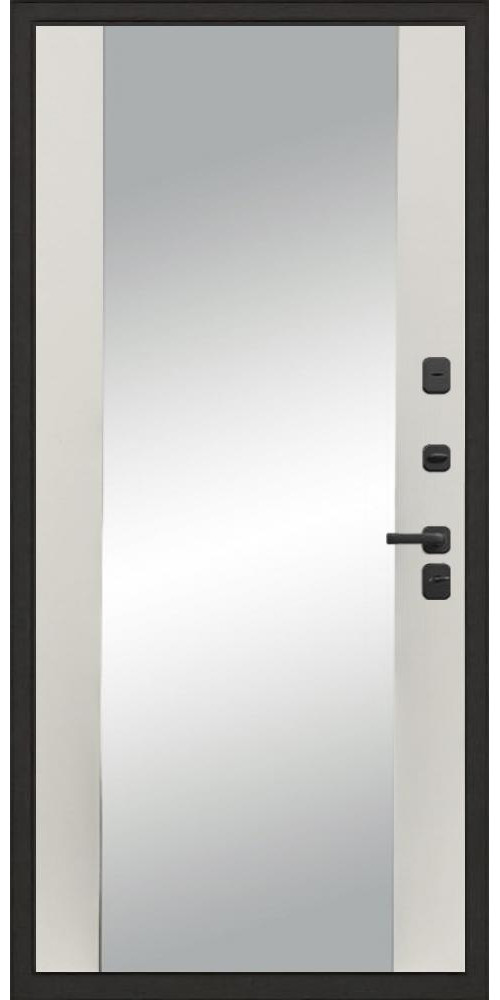 Входная дверь Diva МД-97/1 Д-15 с зеркалом, цвет Шампань Soft-touch
