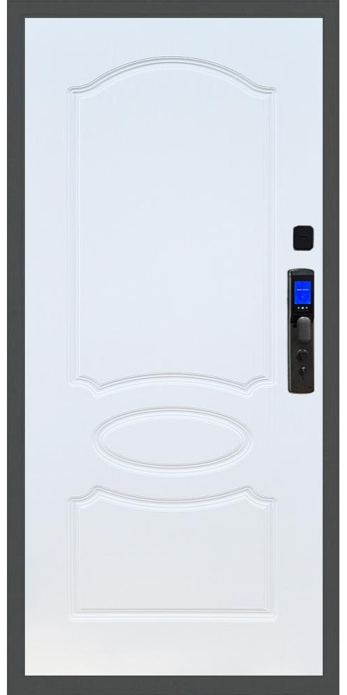 Входная дверь Баяр M2055 Face ID ФЛ-128 в цвете белый ясень
