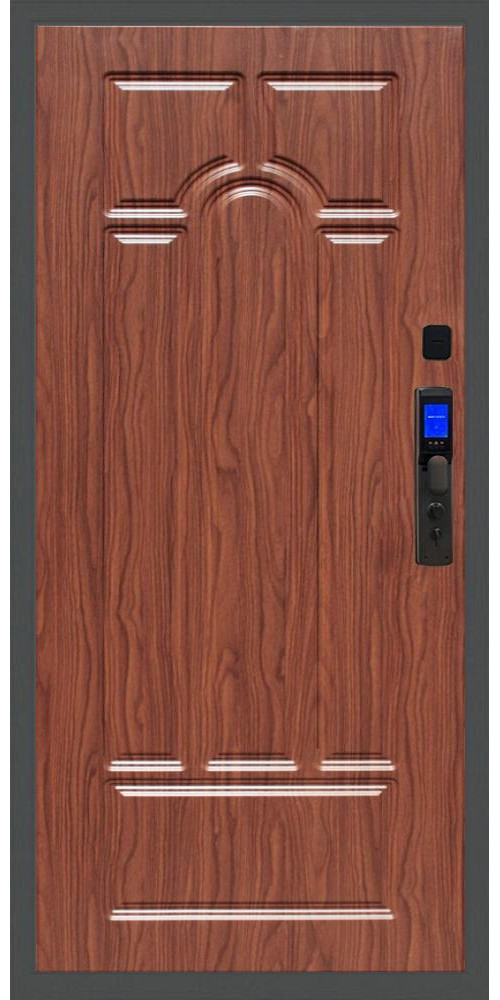 Входная дверь Баяр M2055 Face ID ФЛ-58 в цвете орех тисненый
